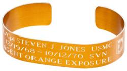Orange Aluminum Service Disabled Bracelet